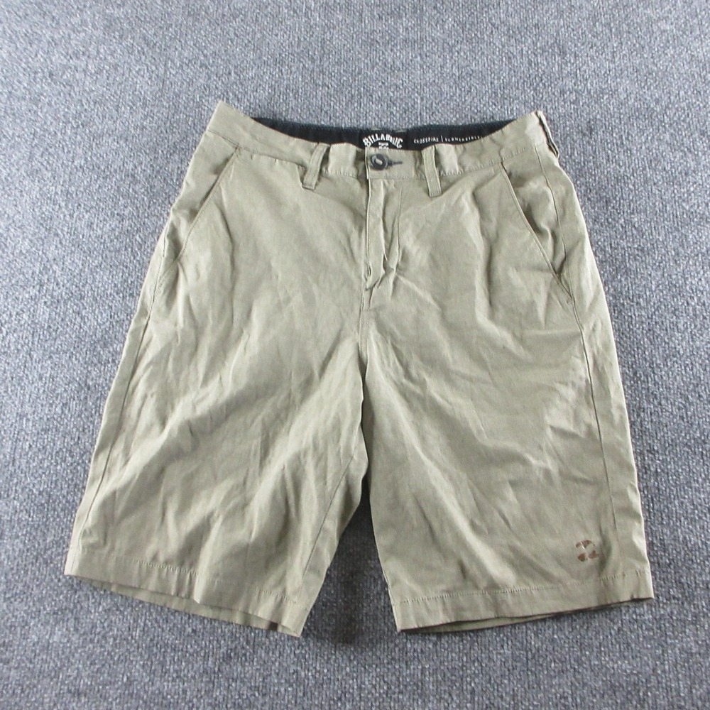 Billabong Crossfire Shorts Mens 29 Beige Chino 9 Inseam Quick Dry Stretch Hybrid